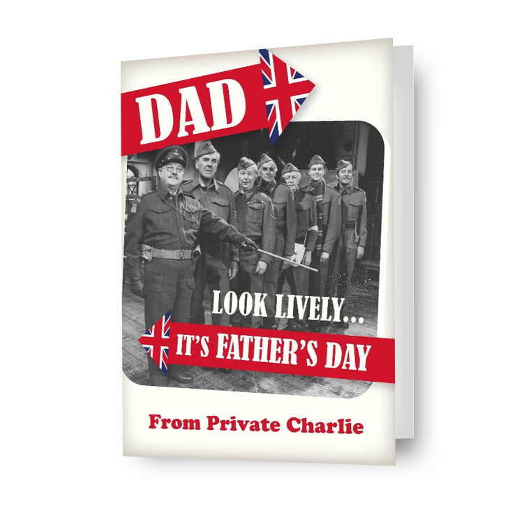 Gepersonaliseerde Vaderdagkaart van Dad's Army 'From Private...'