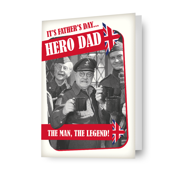 Gepersonaliseerde 'Hero...' Vaderdagkaart van Dad's Army