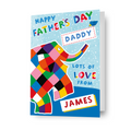 Elmer The Patchwork Elephant Personalised Father's Day Card