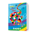 Elmer The Patchwork Elephant Personalised 'Happy, Jolly, Silly, Billy' Father's Day Card