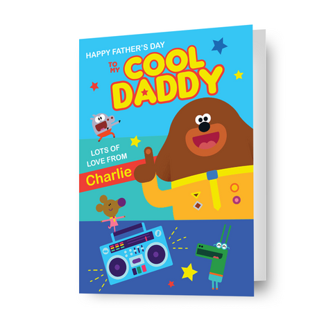 Biglietto per la festa del papà personalizzato Hey Duggee 'Cool Daddy'