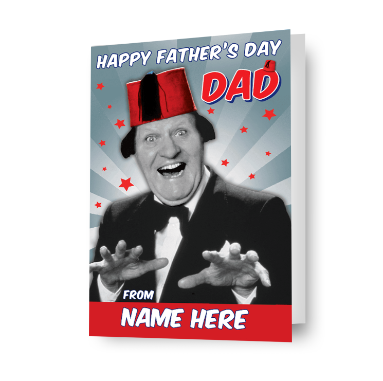 Biglietto personalizzato per la festa del papà di Tommy Cooper