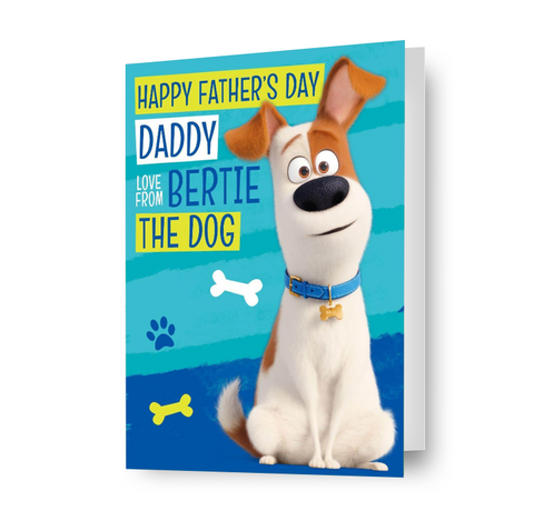 Secret Life of Pets 2 Biglietto personalizzato per la festa del papà del cane