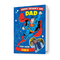 Biglietto fotografico personalizzato per la festa del papà di Superman - qualsiasi nome
