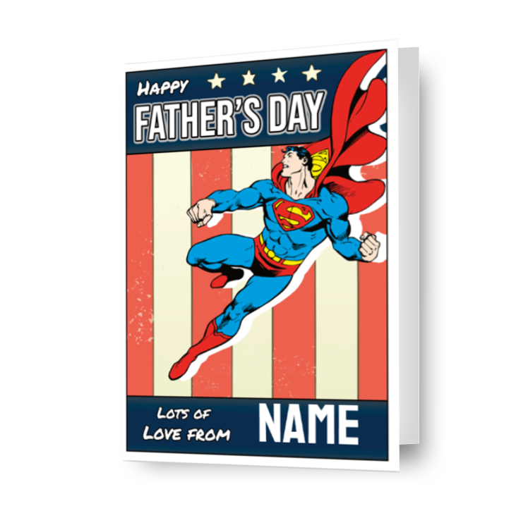 Biglietto personalizzato per la festa del papà di Superman