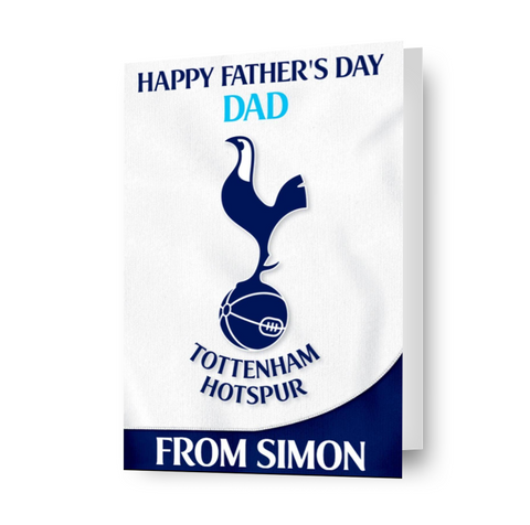 Biglietto d'auguri personalizzato per la festa del papà del Tottenham Hotspur