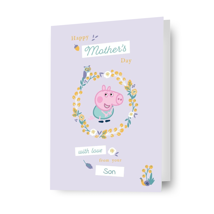 Gepersonaliseerde Moederdagkaart van Peppa Pig 'Met liefde van je...'