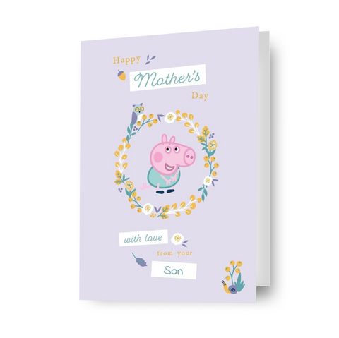 Peppa Pig Personalised Mother's Day Card 'With Love From Your...'