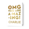 Strictly Come Dancing Personalised 'OMG' Birthday Card