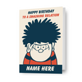 Beano Dennis The Menance Personalised 'To A Smashing' Birthday Card