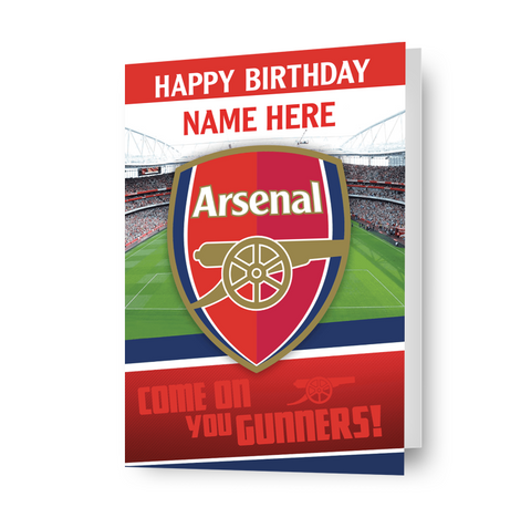 Arsenal FC Personalised Crest Birthday Card