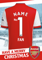 Arsenal FC Personalised Shirt Christmas Card