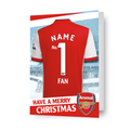 Biglietto natalizio personalizzato per la maglia dell'Arsenal - qualsiasi nome