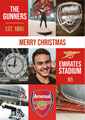 Biglietto di Natale piastrellato dell'Arsenal personalizzato - Qualsiasi nome e foto