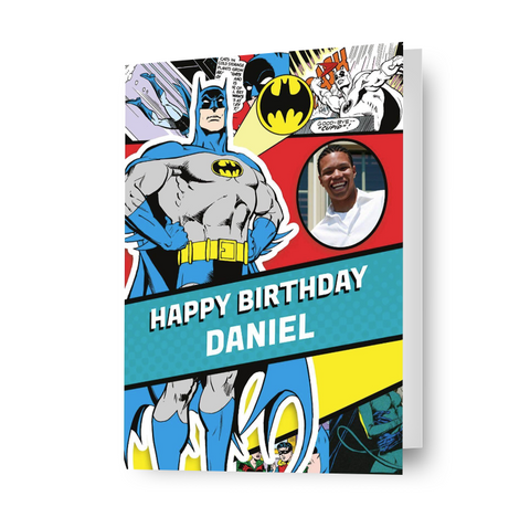 Batman Personalised Comic Birthday Card