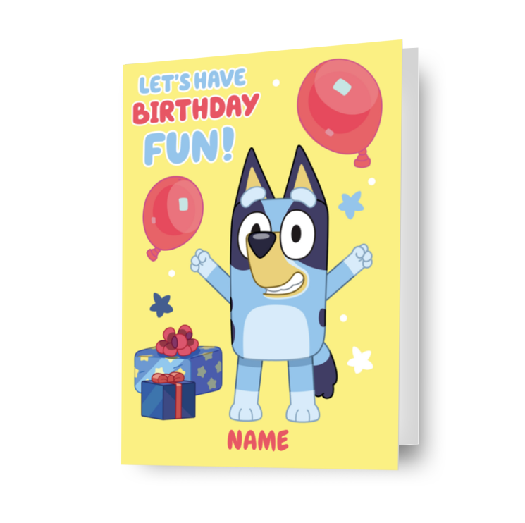 Biglietto d'auguri Bluey PERSONALIZZATO 