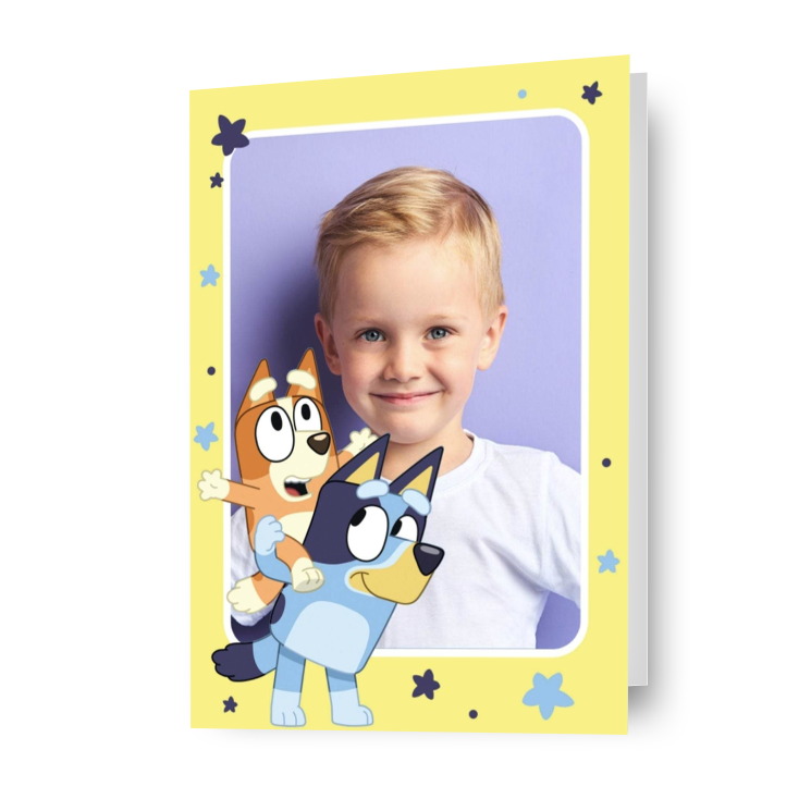 Bluey Gepersonaliseerde Foto Verjaardagskaart