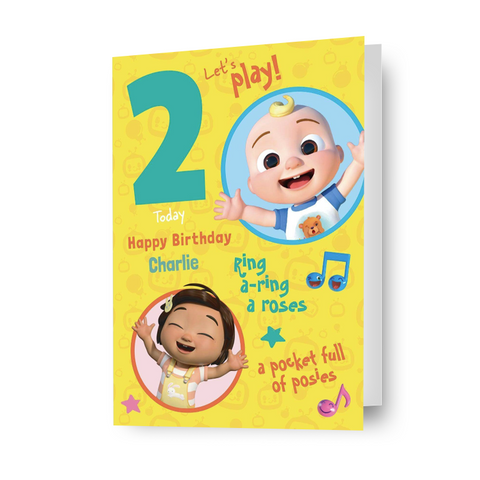 CoComelon Personalised 2nd Birthday Card