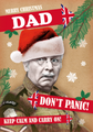 Esercito di papà personalizzato 'Don't Panic!' Cartolina di Natale - Qualsiasi relazione