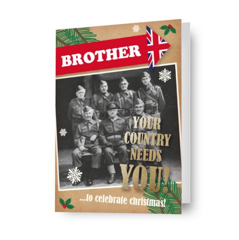 Dad's Army Personalised 'Your Country Needs You' Christmas Card