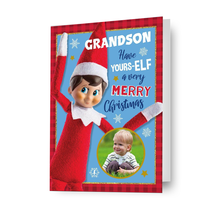 Elf On The Shelf Gepersonaliseerde Fotokerstkaart