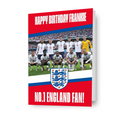 England FC Personalised 'No.1 England Fan' Birthday Card