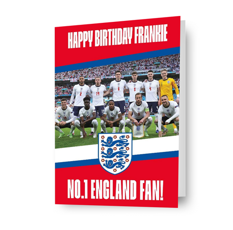 England FA Personalised 'No.1 England Fan' Birthday Card