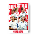 England Lionesses Personalised 'Happy Birthday' Card