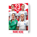England Lionesses Personalised Birthday Card