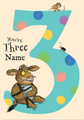 The Gruffalo Personalised Age 3 Birthday Card