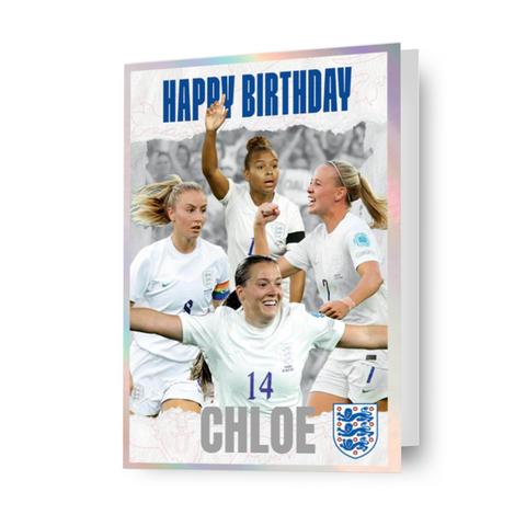 England Women's Football Personalised 'Happy Birthday' Card