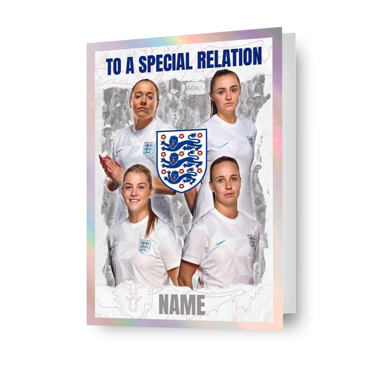 England Lionesses Women's Football Personalised Birthday Card