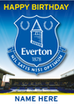 Biglietto d'auguri personalizzato con stemma dell'Everton FC