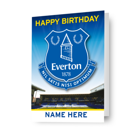 Everton FC Personalised Crest Birthday Card