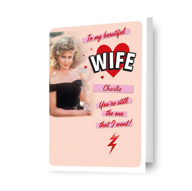 Biglietto d'auguri personalizzato Grease Wife - Qualsiasi nome