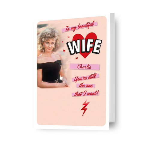 Grease Personalised 'Wife' Birthday card