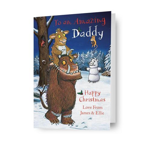 Biglietto natalizio personalizzato Gruffalo Daddy - qualsiasi nome