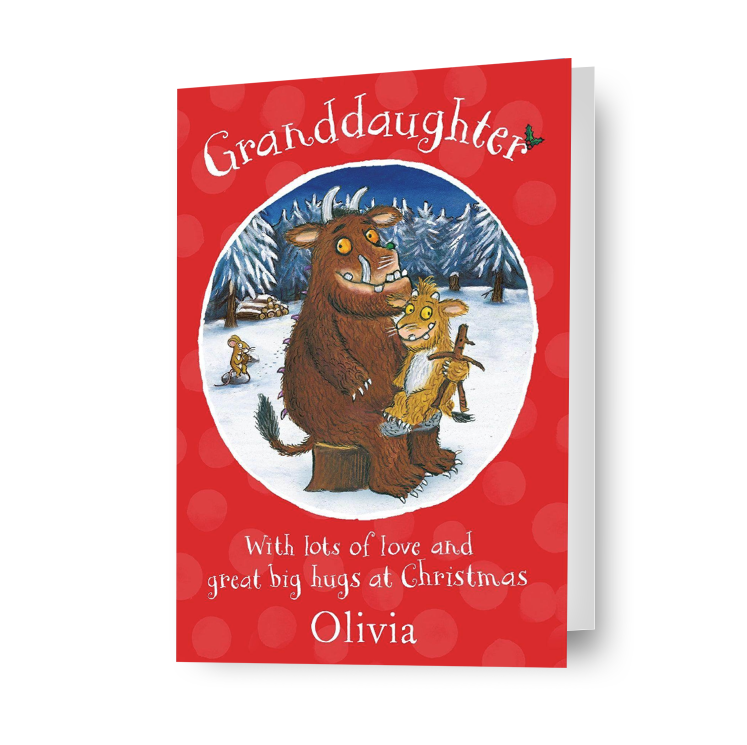 The Gruffalo Personalised 'Granddaughter' Christmas Card