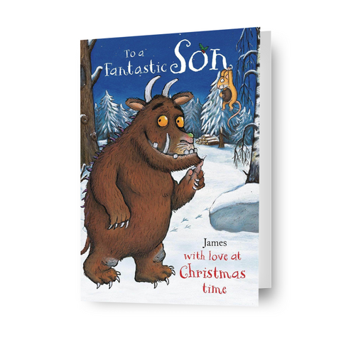 The Gruffalo Personalised 'Fantasic Son' Christmas Card
