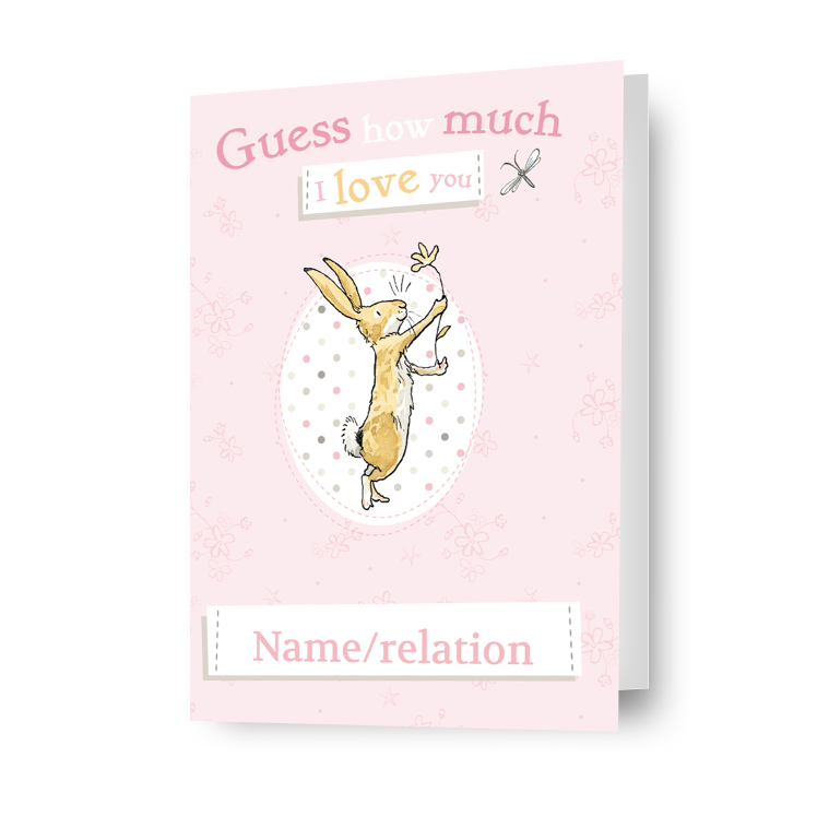 Guess How Much I Love You Personalised 'Name' Card