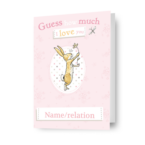Guess How Much I Love You Personalised 'Name' Card
