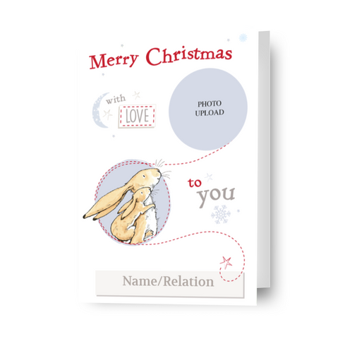 Personalizzato Guess How Much I Love You Christmas Photo A5 Card