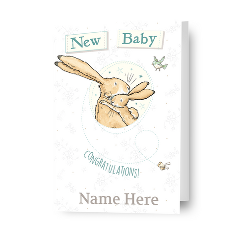 Guess How Much I Love You Personalised New Baby Card