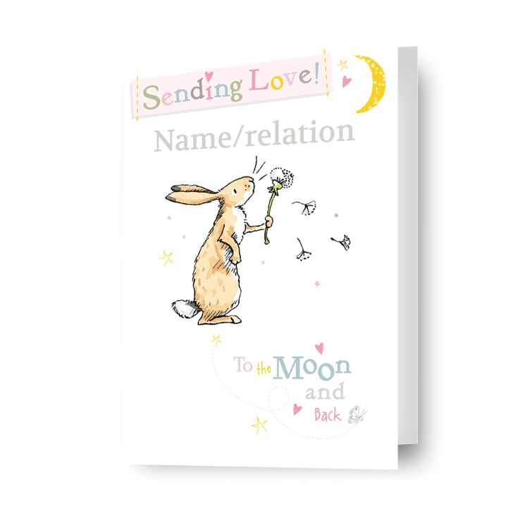 Guess How Much I Love You Personalised 'Sending Love' Card