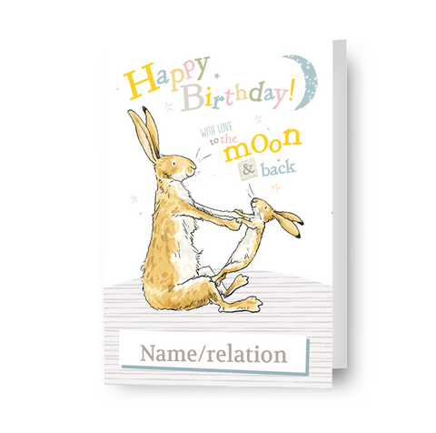 Guess How Much I Love You Personalised 'Happy Birthday' Card