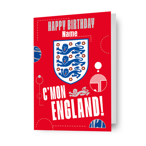 England FC Personalised Birthday Card
