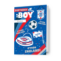 England FA Personalised Boys Birthday Card