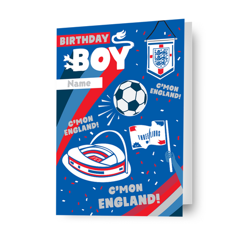 England FC Personalised Boys Birthday Card