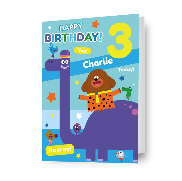 Hey Duggee Personalised Dinosaur Happy Birthday Card