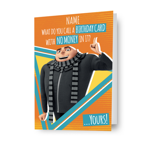 Despicable Me Minions Any Name Birthday Card